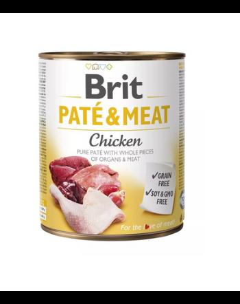 BRIT Pate&amp;Meat chicken 800 g Hrana pentru caini adulti, pateu cu pui