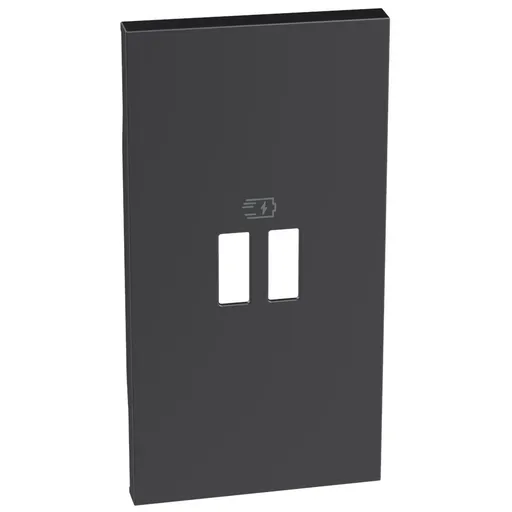 Tasta pentru incarcator usb 2 module Bticino Living Now KG12PD, negru