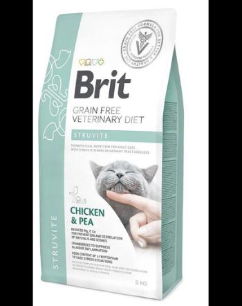 BRIT Veterinary Diets Cat Struvite Dieta veterinara pentru pisici adulte cu afectiuni ale tractului urinar inferior 5 kg