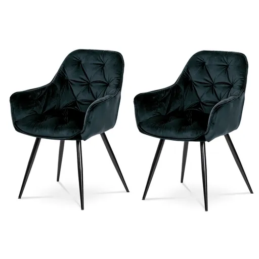 Set de scaune de sufragerie DCH-421 BK4, 2 buc., negru