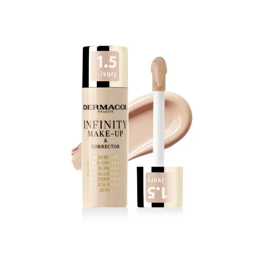 Dermacol Machiaj cu acoperire ridicată și corector Infinity (Multi-Use Super Coverage Waterproof Touch) 20 g 1.5 Ivory