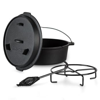 Klarstein Guernsey, oală premium din fontă,  4.5 oală barbecue, fontă, dimensiunea S/4.5 qt/4,2 l