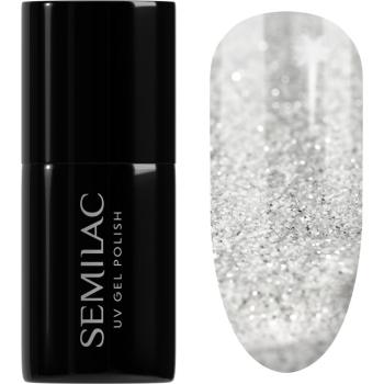 Semilac UV Hybrid Winter Collection unghii cu gel folosind UV / lampă cu LED culoare 605 White Flash 7 ml