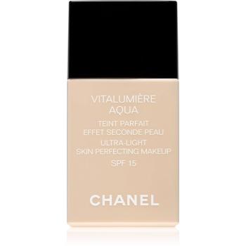 Chanel Vitalumière Aqua make-up ultra light pentru o piele radianta culoare 10 Beige SPF 15  30 ml