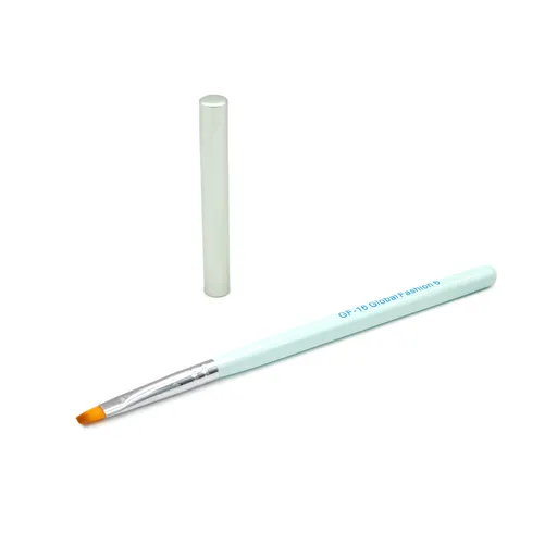 Pensula cu varf drept, par artificial, pentru aplicare gel UV, GF-16-6, Nr. 6, culoare mint