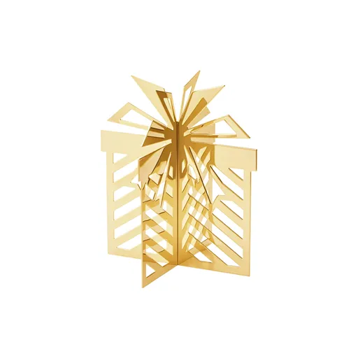 Ornament de Crăciun placat cu aur de 18 carate, mic - Georg Jensen