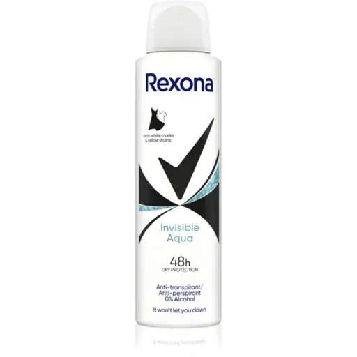 Rexona Invisible Aqua deodorant spray impotriva petelor albe si galbene 150 ml