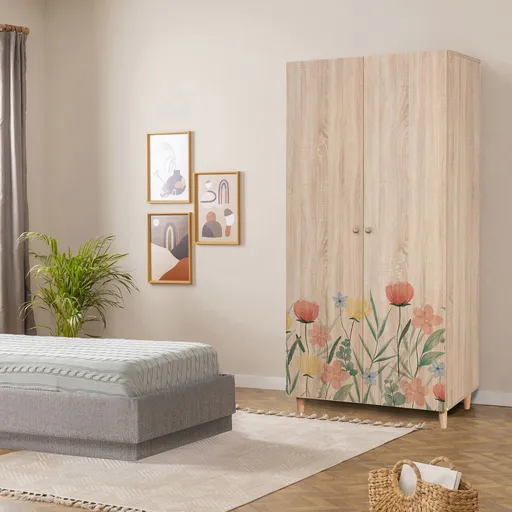 Dulap pentru haine, Hanah Home, Lidya 2 -915, 90x192x52 cm, Sonomo