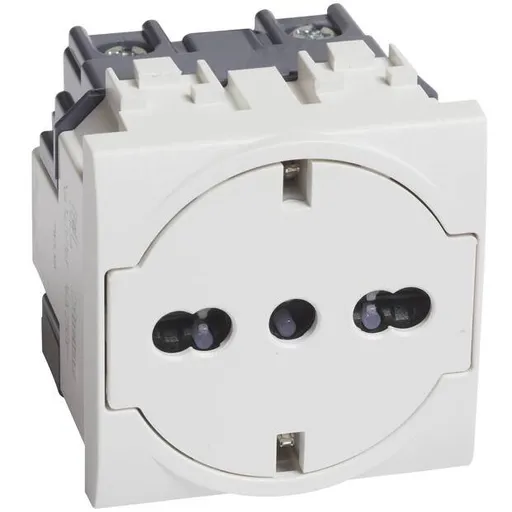 Priza plata 2 module Bticino Living Light N4140/16F, Alb