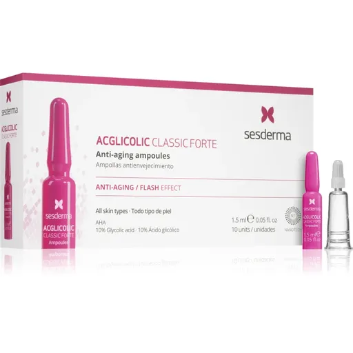 Sesderma Acglicolic Classic Forte Facial ser hidratant si impotriva ridurilor Cu AHA Acizi 10x1.5 ml