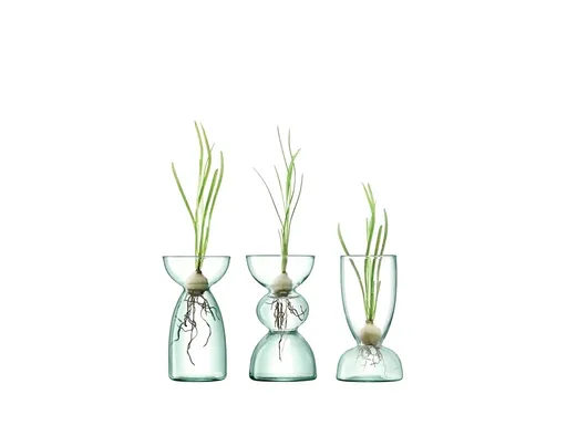 Set de vaze, Canopy, înălţime 13 cm, transparente - LSA International