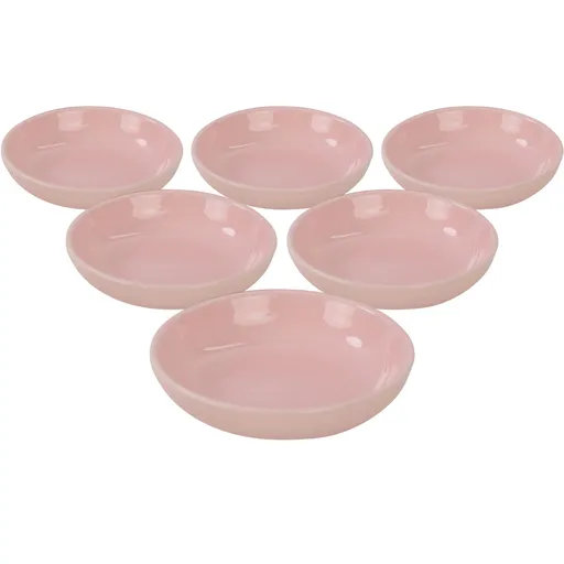 Set de 6 boluri ceramice Lunis 13 cm, roz deschis, roz deschis