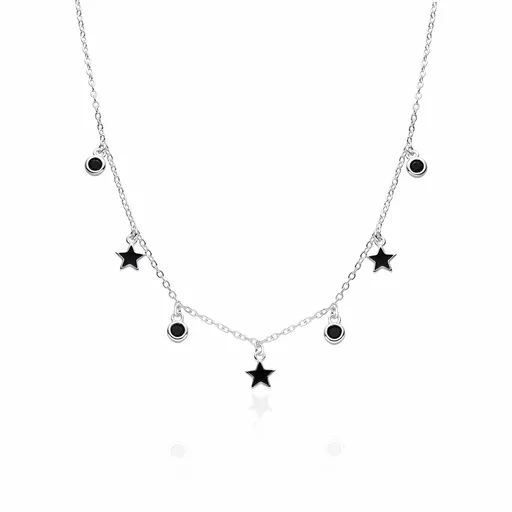 Agato Colier din argint cu pandantive AGT-N049BK