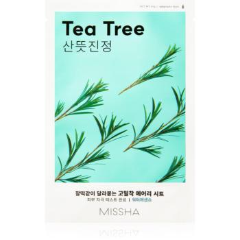 Missha Airy Fit Tea Tree masca de celule cu efect de curatare si reimprospatare pentru piele sensibilă 19 g