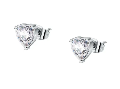 La Petite Story Cercei strălucitori din oțel Inimă cu cristal LPS01AYQ121