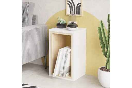 Masuta, Hanah Home, Nancy, 30x50x25 cm, Stejar Safir / Alb