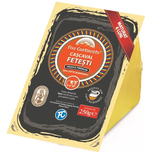 Five Continents Cascaval Fetesti din lapte de oaie si vaca