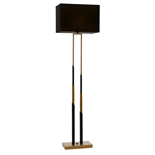 Lampadar, Opviq, 301AUR1717, Metal, Negru / Vintage