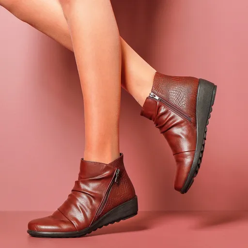 Ghete cu efect de crocodil, talpă plată