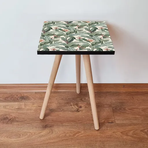 Masuta, Hanah Home, Shp200, 35x42x35 cm, Verde / Alb / Portocaliu