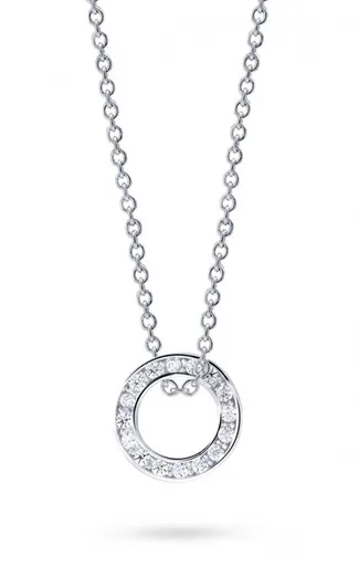 Cutie Jewellery Pandantiv rotund din aur alb Z3061-40-10-X-2