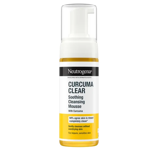 Neutrogena Spumă de curățare pentru ten sensibil, mixt și problematic piele Curcuma Clear (Soothing Cleansing Mousse) 150 ml
