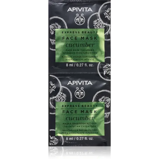 Apivita Express Beauty Moisturizing Face Mask Cucumber mască facială intens hidratantă 2x8 ml