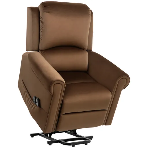 HOMCOM Fotoliu Electric Reglabil până la 135°, 8 Puncte de Masaj și Telecomandă, 88x99x106 cm, Maro | Aosom Romania