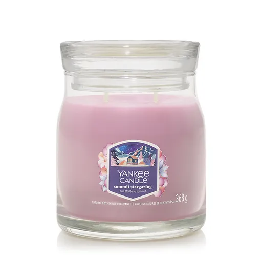 Yankee Candle lumânare parfumată Signature în sticlă medie Summit Stargazing, 368 g, mov, S