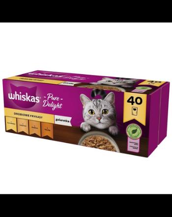 WHISKAS Adult Hrana umeda pisici 40x85g cu pui, rata, pasare si curcan in aspic