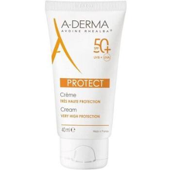 A-DERMA Cremă de protecție pentru piele uscată SPF 50+ Protect (Fragrance-Free Sun Cream) 40 ml