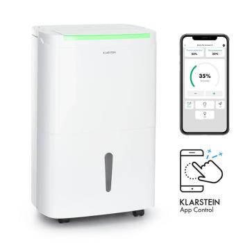 Klarstein DryFy Connect 50 Smart, Dezumidificator de aer, WiFi, Compresie, 50l/zi, 45-55m², Alb