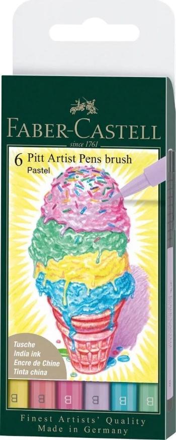 Faber Castell 82.2929 Sada štětcových per Pastel 6 ks
