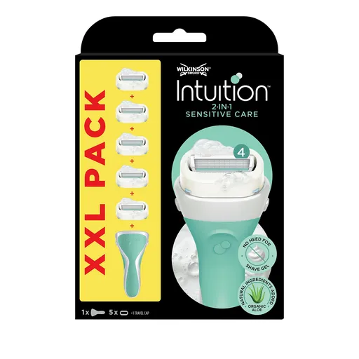 Wilkinson Sword Aparat de ras Intuition 2în1 Sensitive Care pentru femei + 5 capete