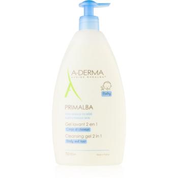 A-Derma Primalba Baby gel de duș pentru corp și păr pentru copii 750 ml