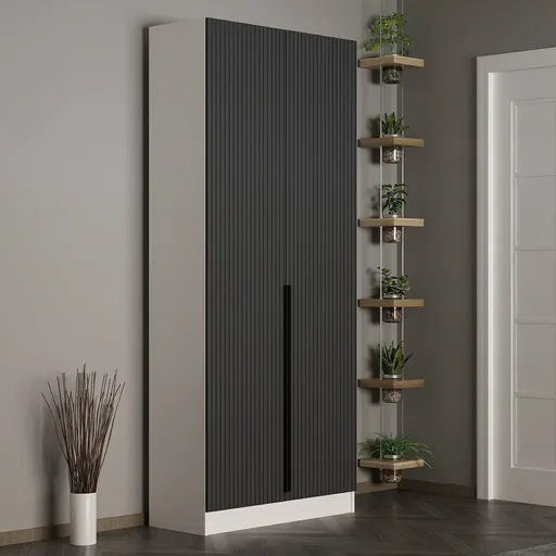 Cuier de perete, Hanah Home, Noah, 90x210x35 cm, Antracit