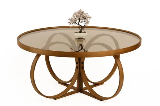 Masuta de cafea, Hanah Home, Tokyo, 100x47x100 cm, 100% SOLID BEECH WOOD, Maro