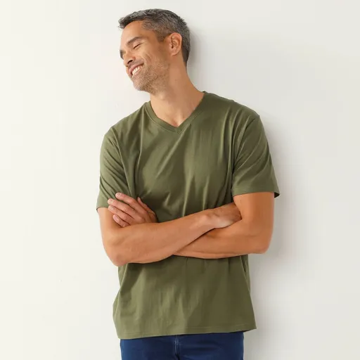 Tricou cu decolteu în V și mâneci scurte