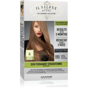 Alfaparf Milano Il Salone Milano Straightening Kit tratament de îngrijire pentru par sensibil Keratin & Argan Oil 1 buc