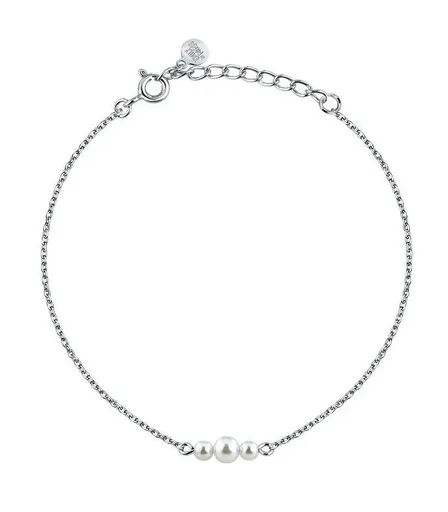 La Petite Story Brățară de argint cu perle artificiale Silver LPS05AWV88