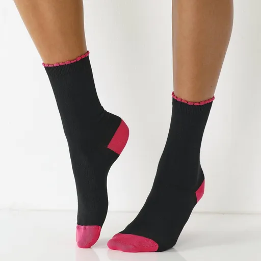 Set de 5 perechi de șosete cu detalii contrastante