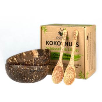 Pandoo Coconut Set Bowls & Spoons serviciu de masă