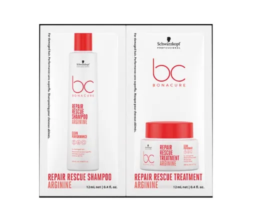 Set Duo Sampon si Balsam Schwarzkopf Professional Bonacure Clean Performance Repair Rescue 2 x 12 ml