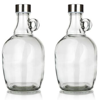 Banchet Set de damigene din sticlă cu capac Declan2 buc, 1,1 l