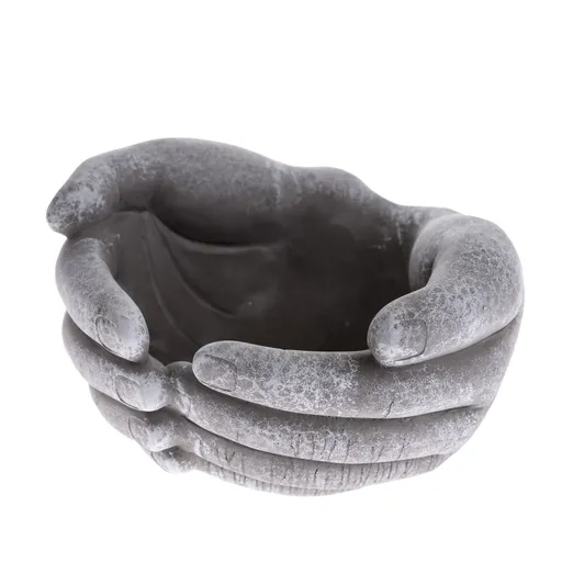 Decorație funerară Ghiveci de beton Mâini, 20 x 11,5 x 20 cm