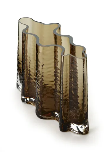 Vasă Gry lată, 24cm, coniac - COOEE