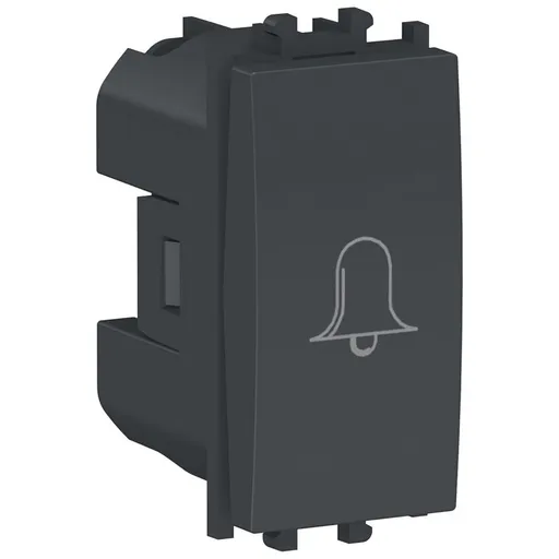 Intrerupator cu revenire,simbol sonerie 1 modul Schneider Easy Styl LMR0130003, negru
