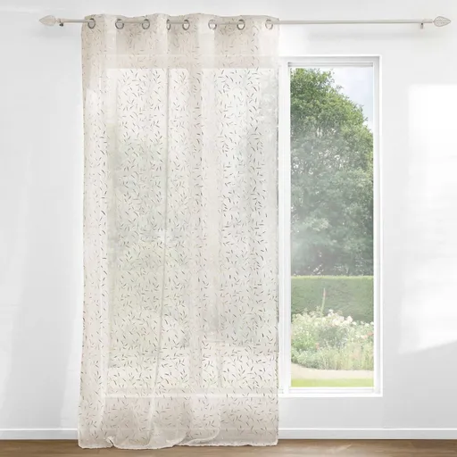 Perdea voal cu model de foiță de aur