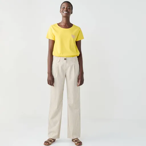 Pantaloni largi cu dungi curgătoare