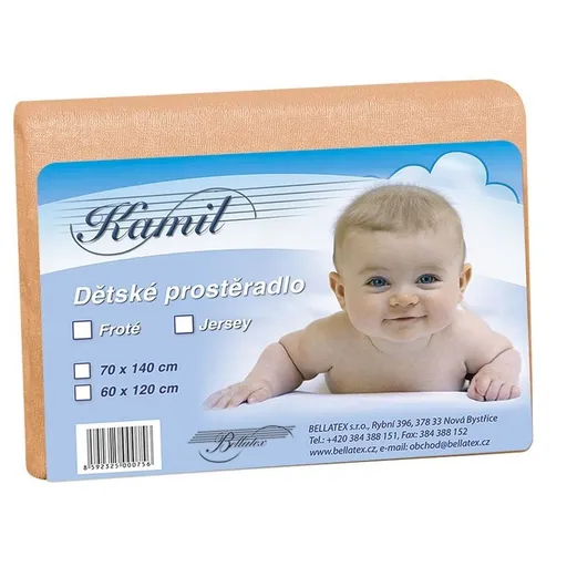 Cearşaf de pat pentru copii, somon, 70 x 140 cm, portocaliu, 70 x 140 cm